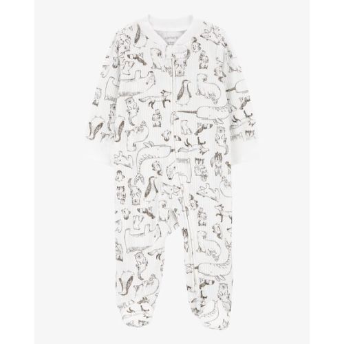 Baby Animal Print 2-Way Zip Thermal Sleep & Play Pajamas - Carter's | Carter's