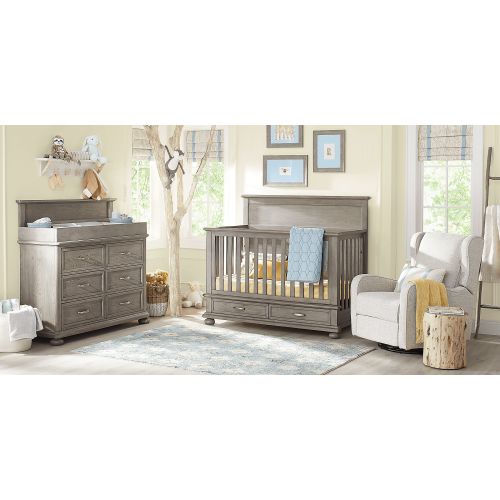 Woodland Adventures 3 Pc Gray Bedroom Set With Dresser, Crib, Changing Tray