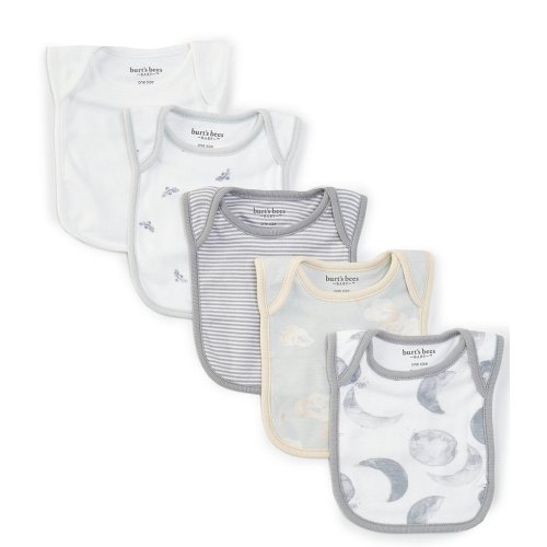 Burt's Bees Baby Hello Moon Five-Piece Bib Set