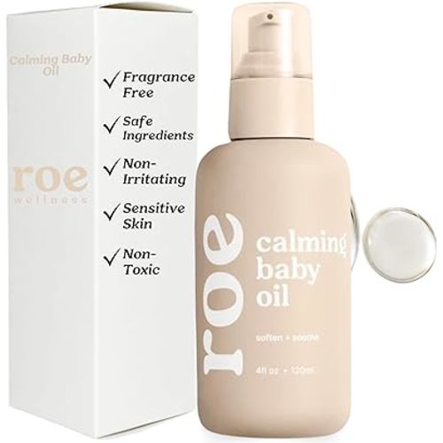 Baby Oil Calming & Soothes, Hydrates Rough and Irritated Skin | All Natural Non-Greasy Hydrating Baby Oil | Moisturize Full Body (Calming Baby Oil)