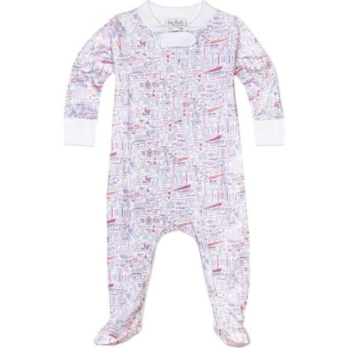 Hamptons Zip Onesie, Pink