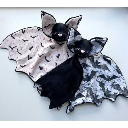 Baby Bat plush lovey blanket