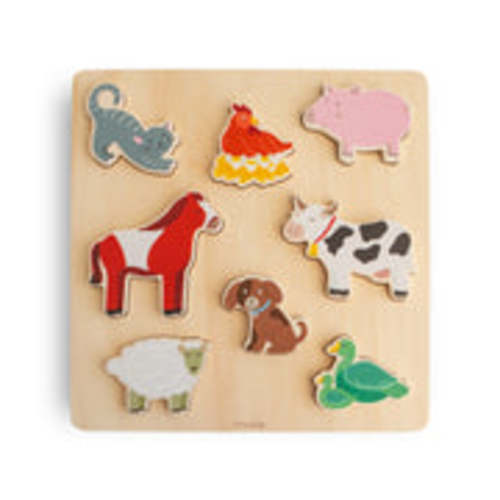 Wooden Farm Puzzle – Mushie