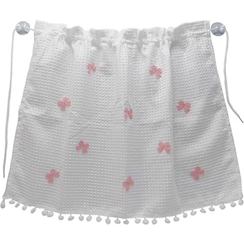 Car Side Window Sun Shade Curtain for Back Seat (Pink Bowties), 25.5in*17in