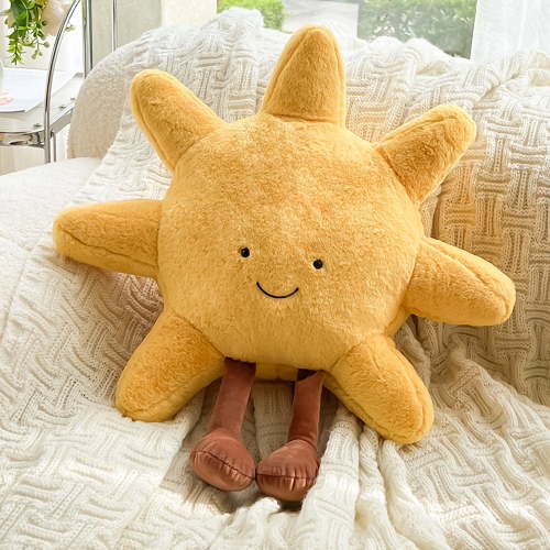 9.8inch Sun and Moon Plush Toy - Cute Smiling Celestial Animals, Soft Pillow Plushies for Kids' Room 17.8Decoration and Birthday Gifts