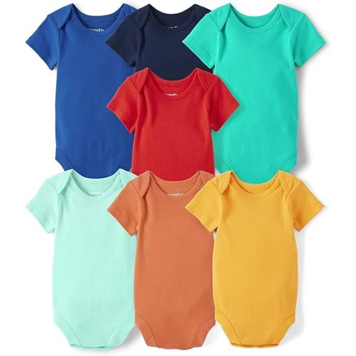 The Children's Place unisex-baby And Newborn Short Sleeve Cotton Variety Pack Bodysuits