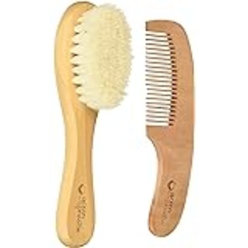 Amazon.com: green sprouts Baby Brush & Comb Set | Gently grooms baby's hair | Made of natural wood and bristles : Everything Else
