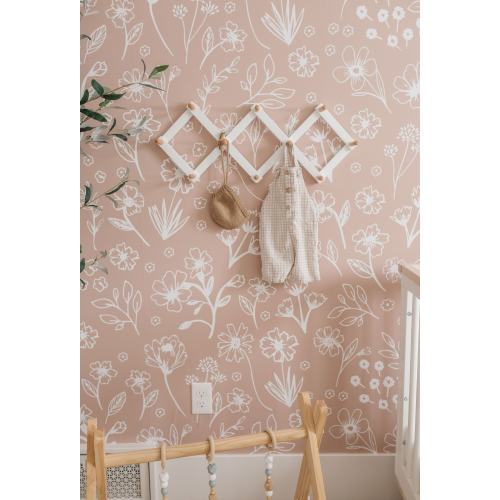 Natural Wood and White Accordion Wall Hanger