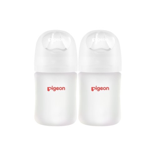 Pigeon Silicone Coating Glass Bottle 5Oz with 2 SS Nipples, 2 count