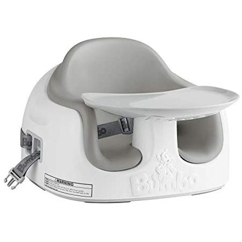 Bumbo B11119A1 Baby Infant Toddler Super Soft Foam Multi Seat with Tray and Buckle Straps, Elephant Grey