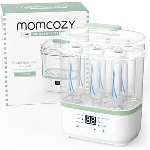 Momcozy Bottle Sterilizer and Dryer, 8-in-1 Electric Steam Baby Bottle Sterilizer for Baby Bottles, Baby stuffs & Breast Pump Accessories