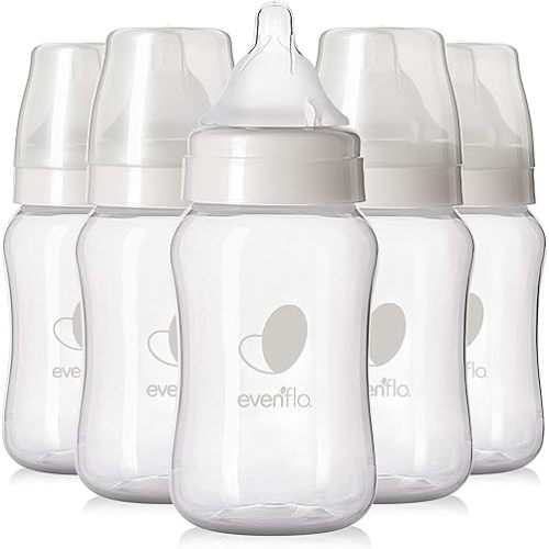 Evenflo Feeding Premium Proflo Venting Balance Plus Wide Neck Baby, Newborn and Infant Bottles - Helps Reduce Colic - 9 Ounce (Pack of 6)