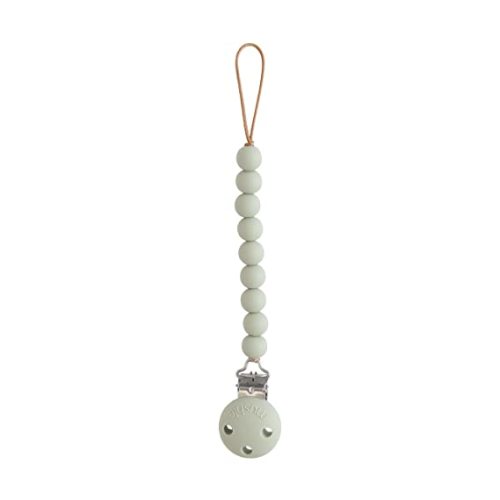 mushie 100% Silicone Baby Pacifier Clip BPA Free | Hera (Sage)