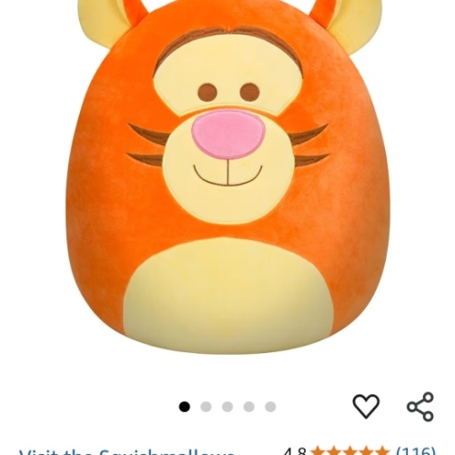 Amazon.com: Squishmallows Official Kellytoy Pooh Bear Character Soft Squishy Plush Stuffed Toy Animals (8 Inch, Tigger) : Toys & Games