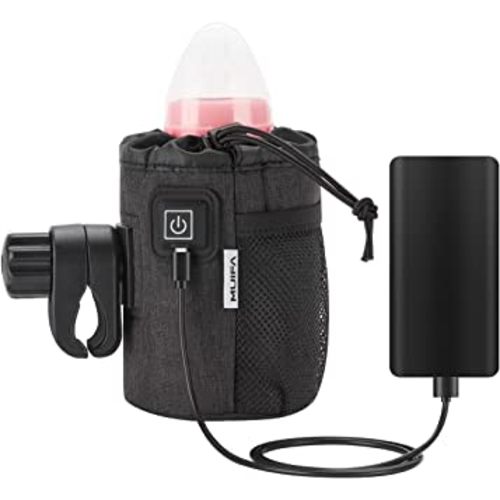 MUIFA Bottle Warmer Bag, 2 in 1 Portable USB Warmer Universal Cup Holder for Baby Stroller, Bike, Motorcycle,Wheelchair, Walker, ATV, Scooter, Marine Boat,Golf Cart