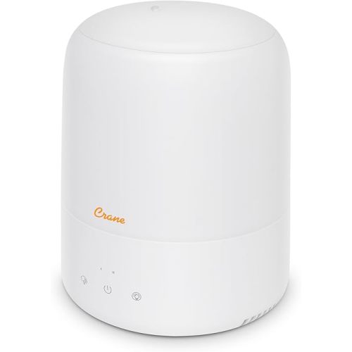 Crane Ultra-Quiet 3-in-1 Humidifier, Essential Oil Aroma Diffuser & Soothing Sleep Light - Compact 0.5 Gallon Capacity with Adjustable Night Light & Fragrance Tray - Ideal for Bedroom, Office, Nursery