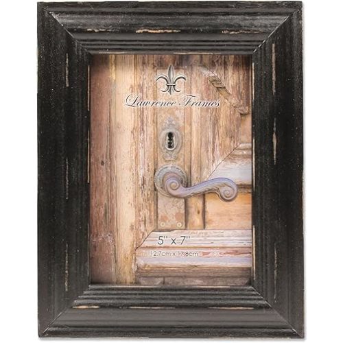 5x7 Weathered Black Wood Picture Frame
