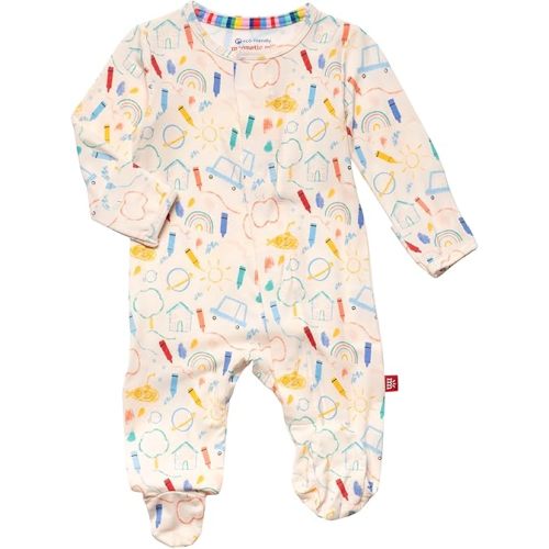 Magnetic Me Boys Modal Magnetic Baby Footie Pajamas | Silky Soft Modal Fabric | Baby Sleepers Available in Sizes PRE - 24M