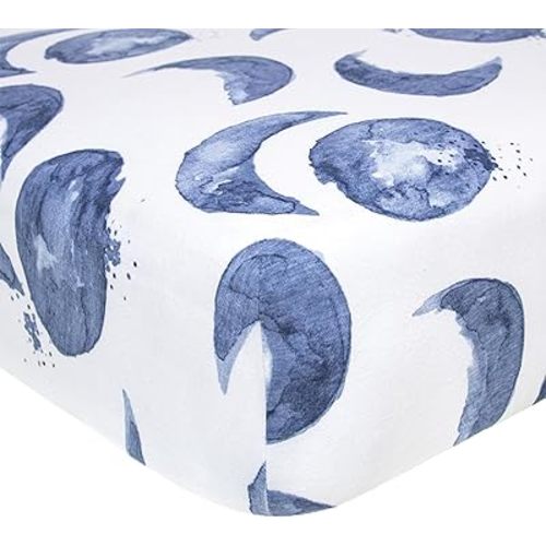 Burt's Bees Baby Essential Organic Cotton Fitted Crib Sheet, Breathable for Boy Girl Standard Crib & Toddler Mattresses