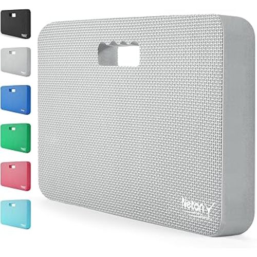 NETANY Extra Thick Kneeling Pad for Gardening, Comfortable Knee Pad Cushion, Extra Large Foam Kneeler Mat for Gardening, Baby Bath, Workout, Exercise & Yoga, Mechanic, 17.8 x 11 x 1.5 in, Gray