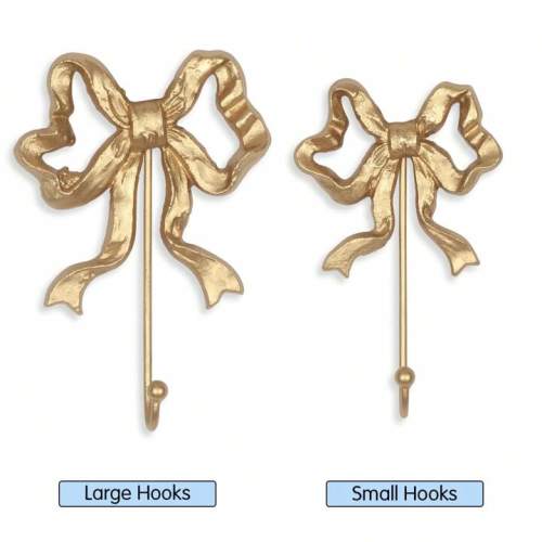 Antique Gold Bow Knot Hook - Large