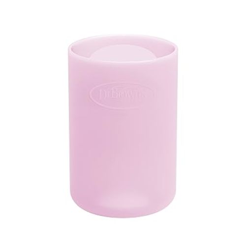 Dr. Brown's Narrow 100% Silicone Baby Bottle Sleeve, Pink, 4oz