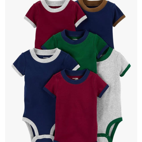 Simple Joys by Carter's Baby Boys' 6-Pack Short-Sleeve Bodysuit