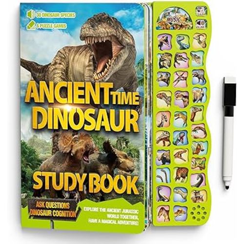 Dinosaur Toys for Kids 3-5 Dinosaur Book with Sounds 30 Species Names & Realistic Sounds Interactive Dinosaur Toys for Boys Girls Kids 2 3 4 5 6 7 Year Old Dinosaur Toys for Kids Gifts