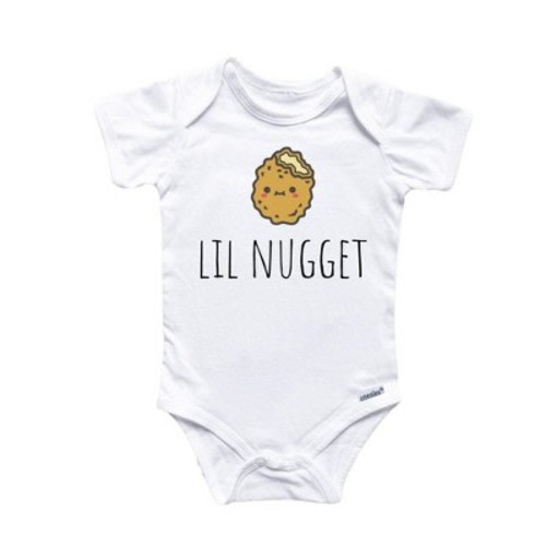 Little Chicken Nugget Sauce Onesie® Baby Boy Girl Clothes Infant Bodysuit Funny Cute Newborn GS1 White 0-3M Onesie®
