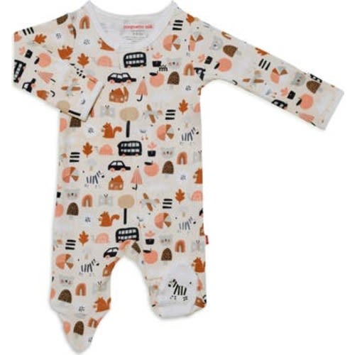 Variety Society Organic Cotton Magnetic Footie, Newborn