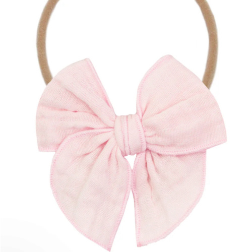 Cloud Muslin™ Heirloom Bow - Blush Headband