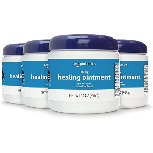 Amazon Basics Healing Ointment for Babies, Pediatrician Tested, 14 Ounce (Pack of 4) (Previously Solimo)