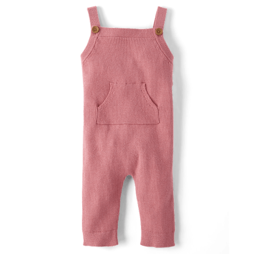 Baby Girls Ribbed Overalls - Homegrown by Gymboree - Pink