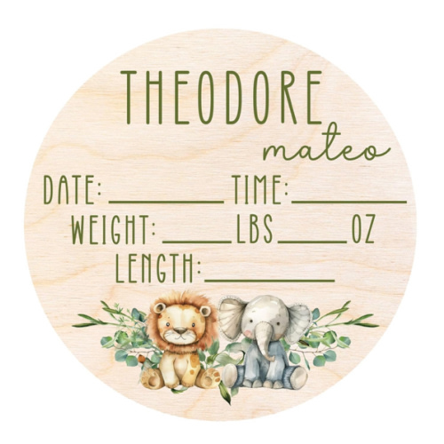 Baby Boy Announcement Sign for Hospital
