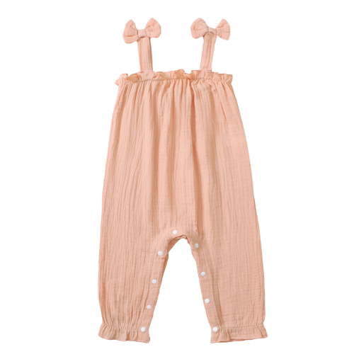 Actgleam Newborn Baby Girl Romper Sleeveless Jumpsuit Ruffled Bodysuit for Baby Girls,Pink,6-9Month
