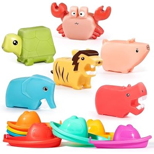 Hely Cancy Toddler Bath Toys for 18 Months - No Hole Baby Bath Tub Toys for Shower Pool Toy