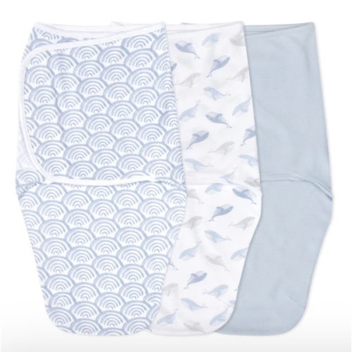 At Sea Easy Swaddle With No Zipper 0-3M | aden + anais