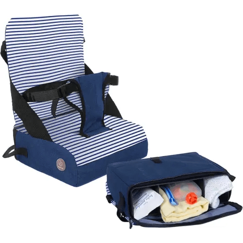 Dreambaby Grab 'n Go Travel Booster Seat with Storage Compartment, Tall Back for Added Comfort