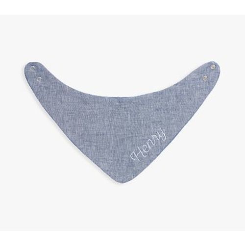 Linen And Terry Bandana Bib, Indigo