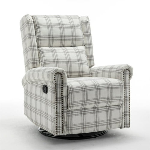 Gracie Oaks Jaq Upholstered Swivel Recliner | Wayfair