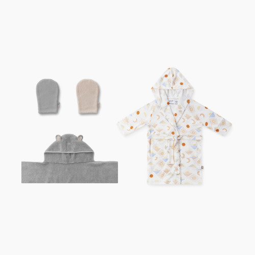 Goumi Kids x Babylist Cotton Bath Time Gift Set - Pebble, 0-6M