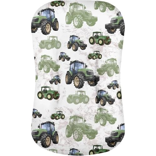 Cartoon Tractor Snuggle Me Lounger Cover Green Snuggle Me Organic Lounger Cover Pillow Cover for Baby 0-12 Months Nest Sleeping Cover