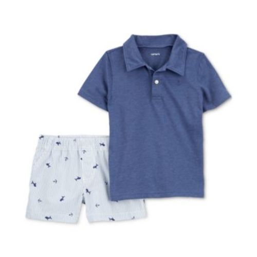 Baby Boys Anchor Polo Top & Shorts, 2 Piece Set