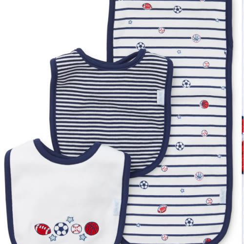 Sports Star Bib & Burp Set