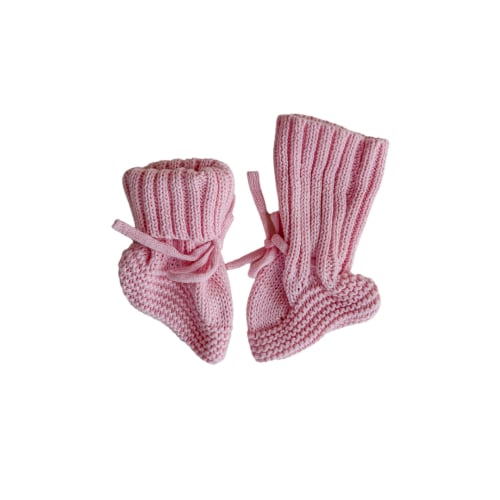 Knitted Booties | Peony – Little and Fern