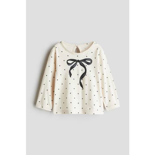 PRINTED COTTON JERSEY TOP