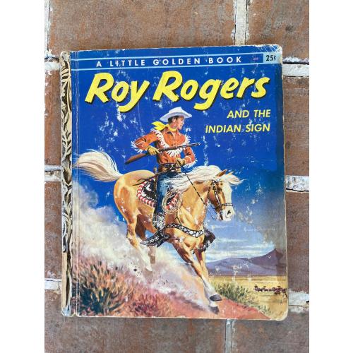 vintage Little Golden book Roy Rogers and the Indian Sign 1956 novelty 1950's cowboy