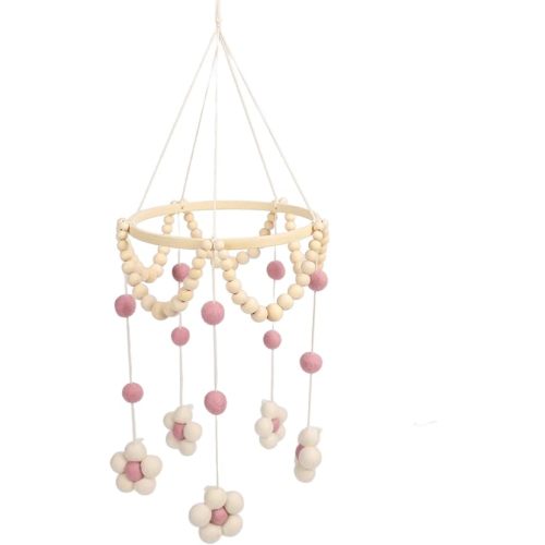 Baby Mobile for Crib, Baby Crib Mobile for Girls Boys, Boho Hand-Crocheted Nursery Mobiles, Daisy Baby Mobile for Bassinet Newborn Baby Gift, Promote Sleep