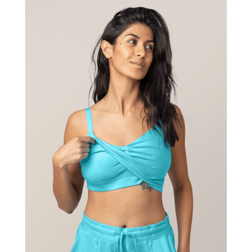 Sublime® Bamboo Hands-Free Pumping Lounge & Sleep Bra | Oatmeal Heather - Kindred Bravely