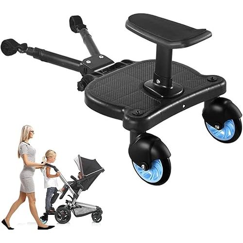 Universal Stroller Board with Detachable Seat,Stroller Glider Board Suitable for Most Brands of Strollers, Holds Children Up to 55 lbs (Blue)